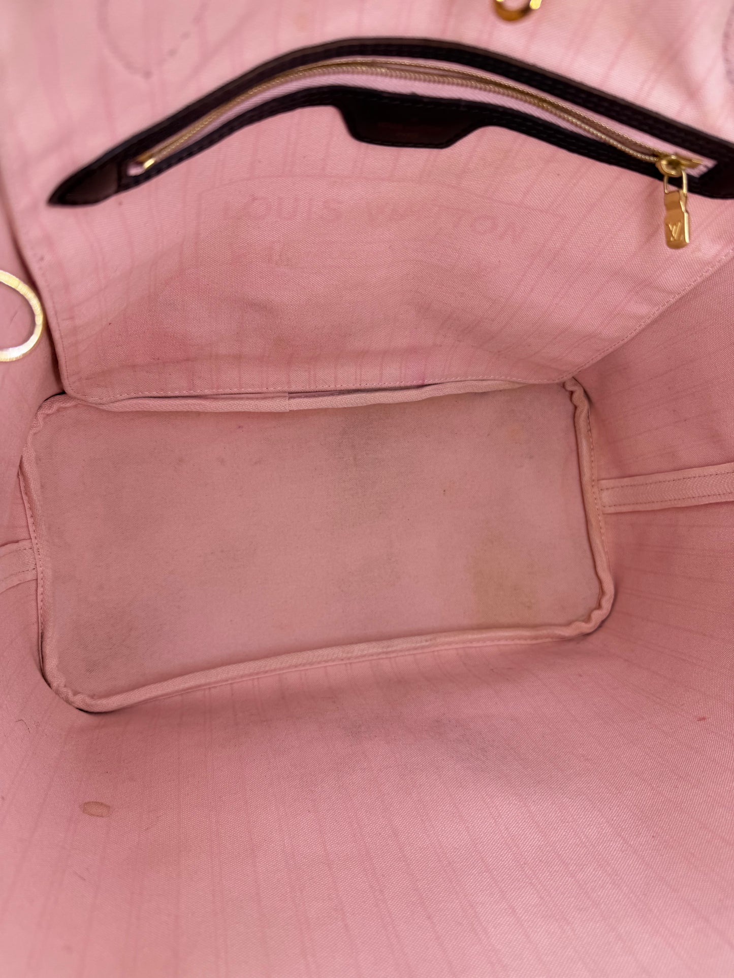 Louis Vuitton Neverfull MM Damier Ebene Rose Ballerine
