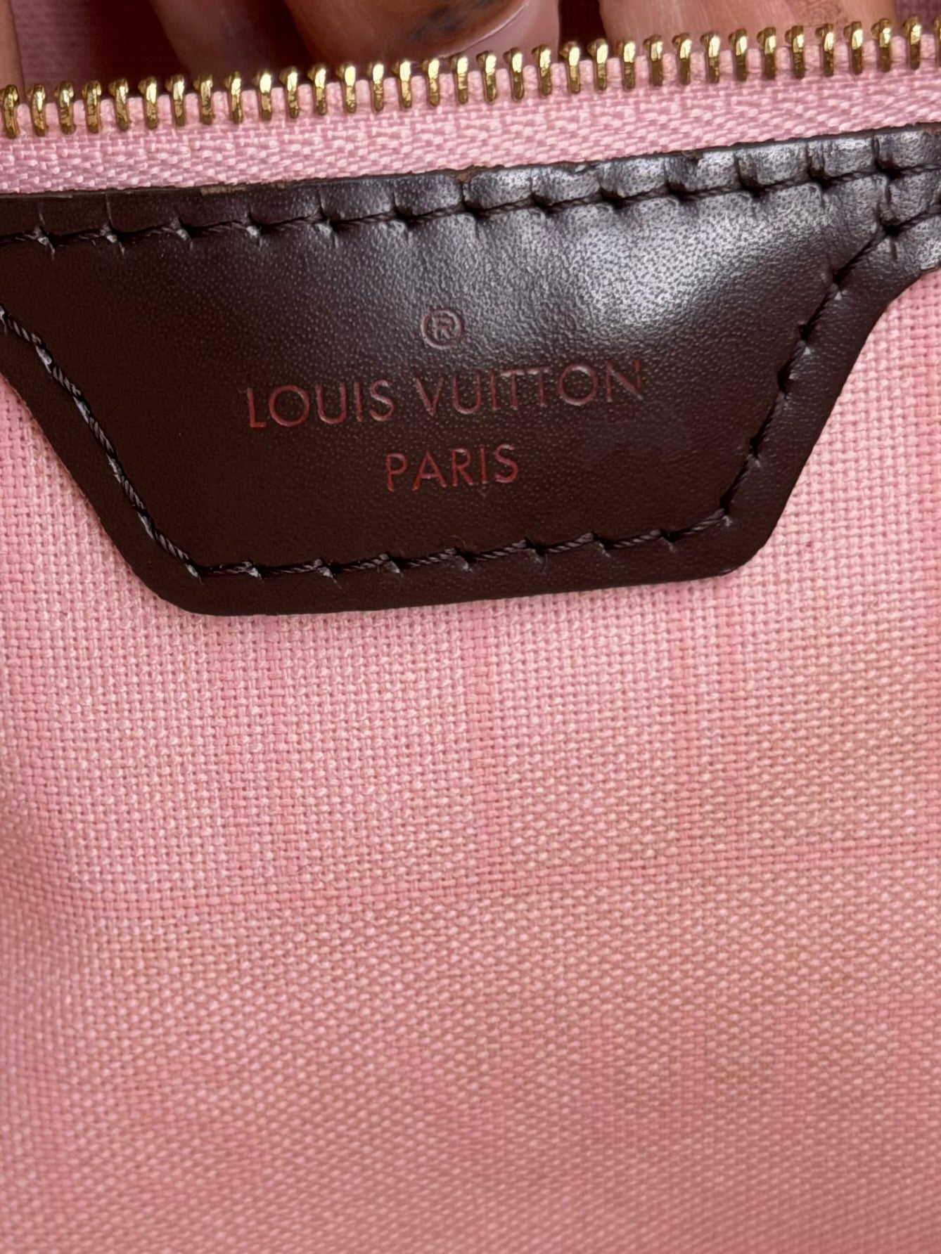 Louis Vuitton Neverfull MM Damier Ebene Rose Ballerine