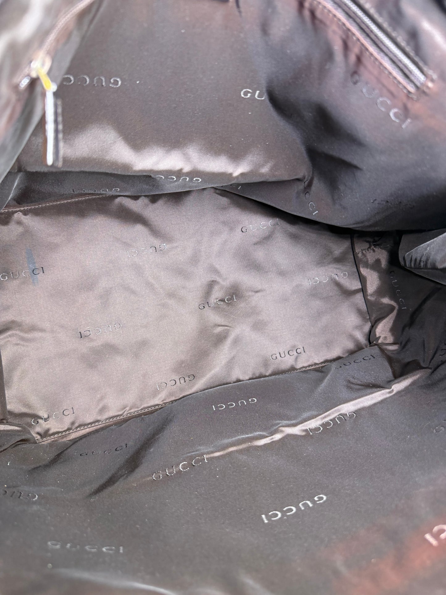 Gucci Drawstring Black Tote Bag Canvas