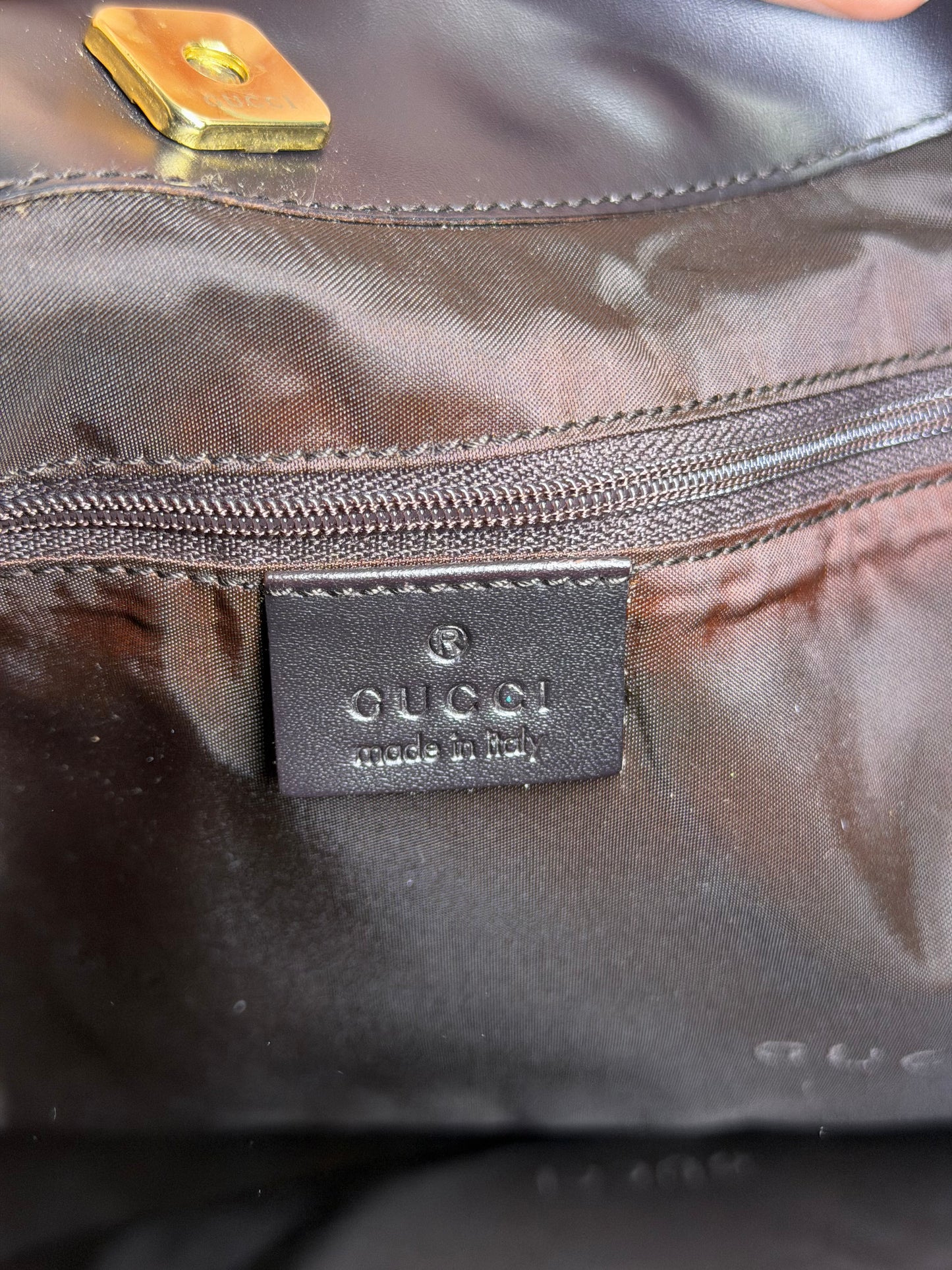 Gucci Drawstring Black Tote Bag Canvas