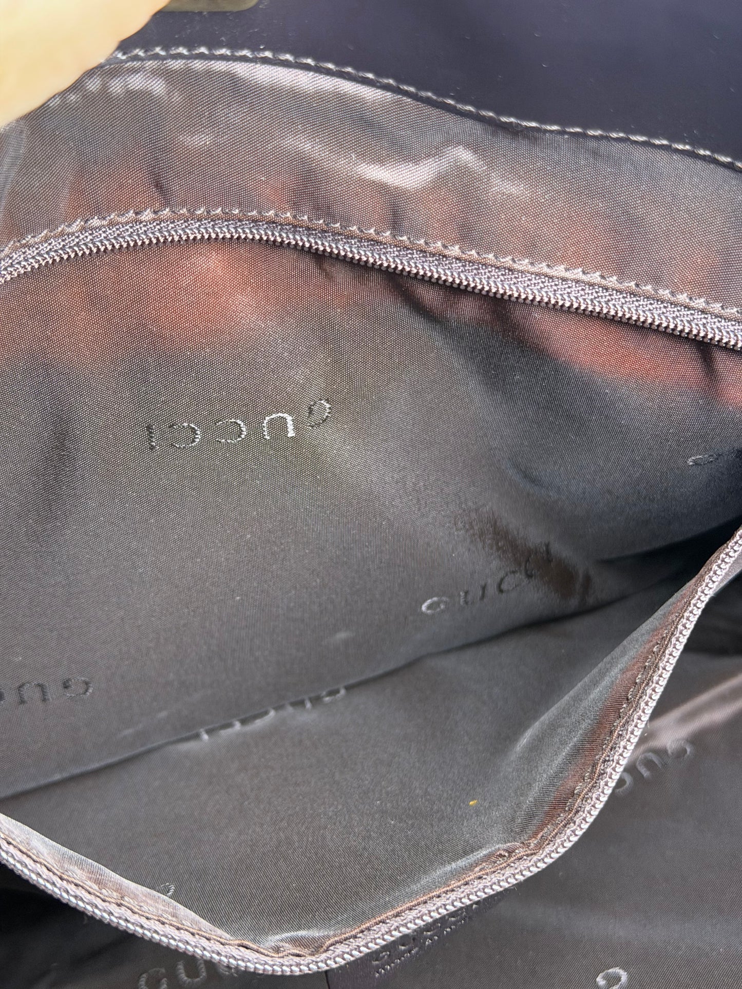 Gucci Drawstring Black Tote Bag Canvas