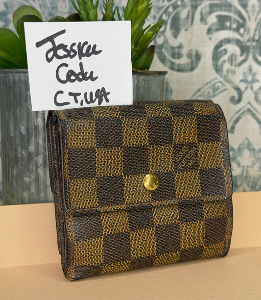 Louis Vuitton Damier Ebene Elise Wallet