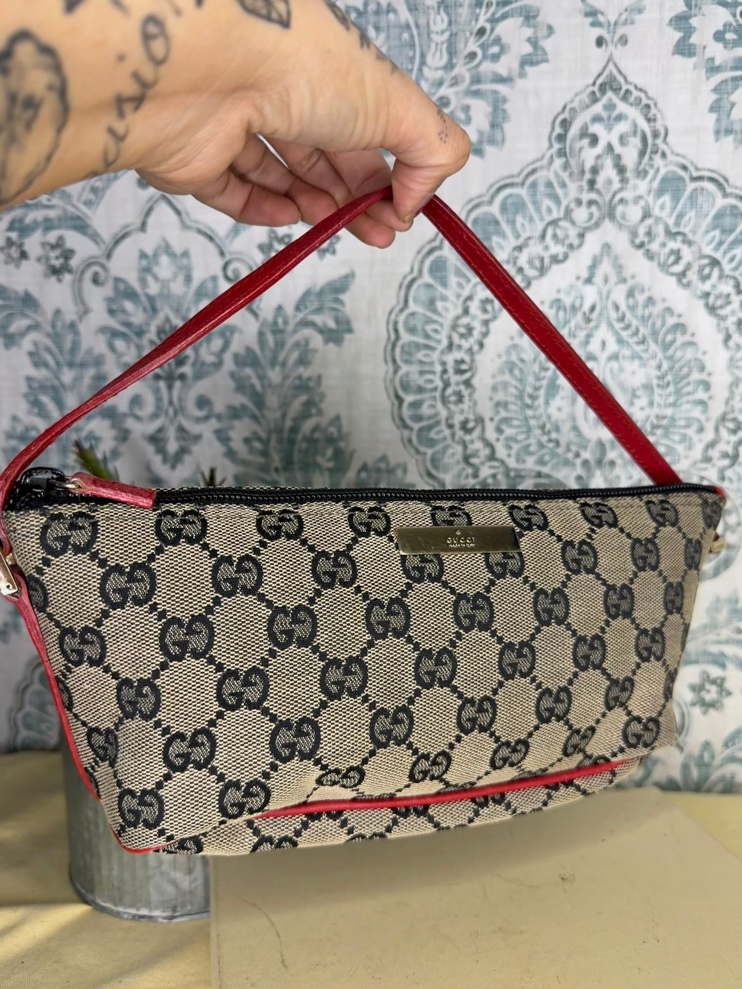 Gucci Red Boat Pochette Mini Handbag