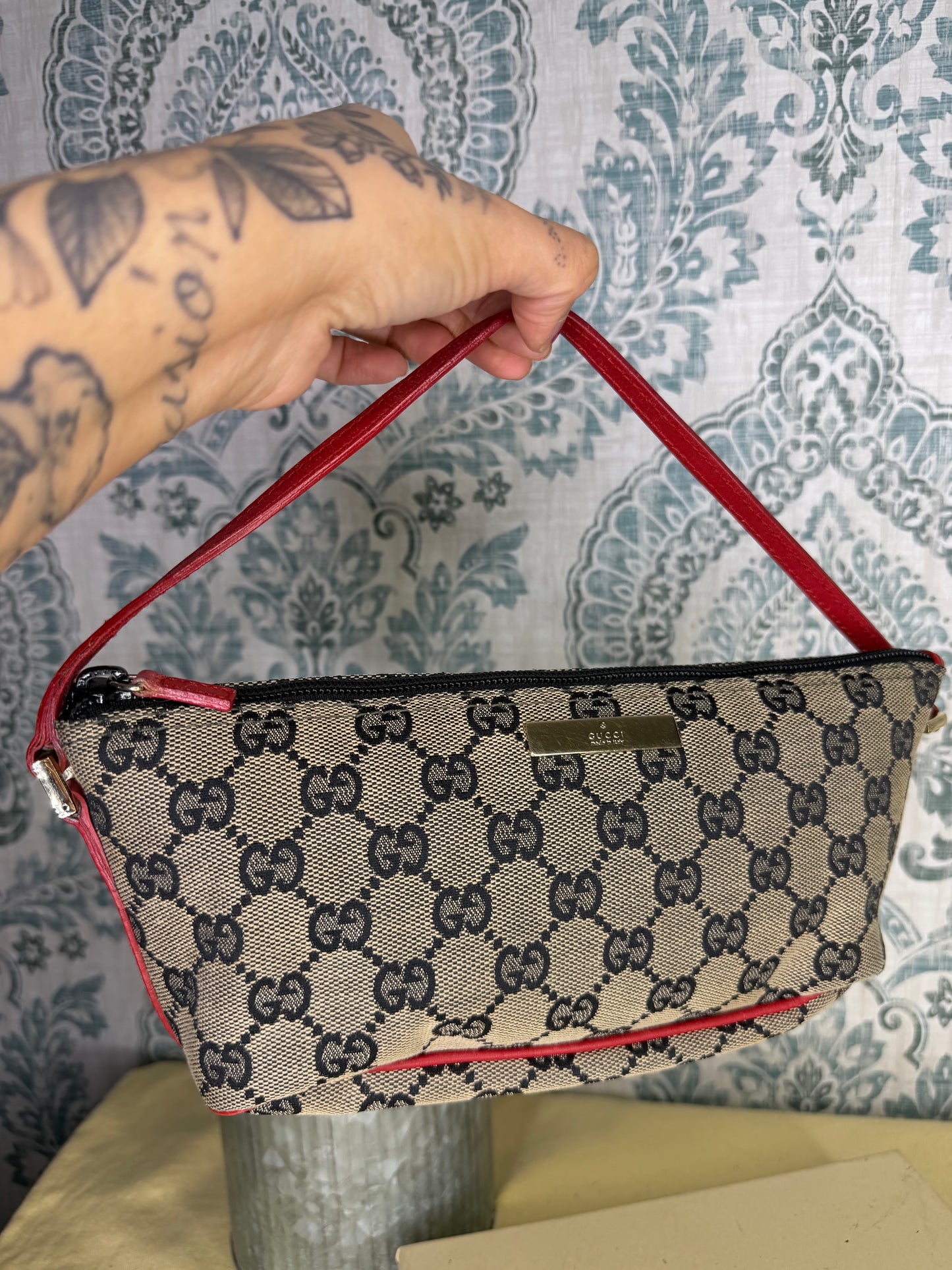 Gucci Red Boat Pochette Mini Handbag