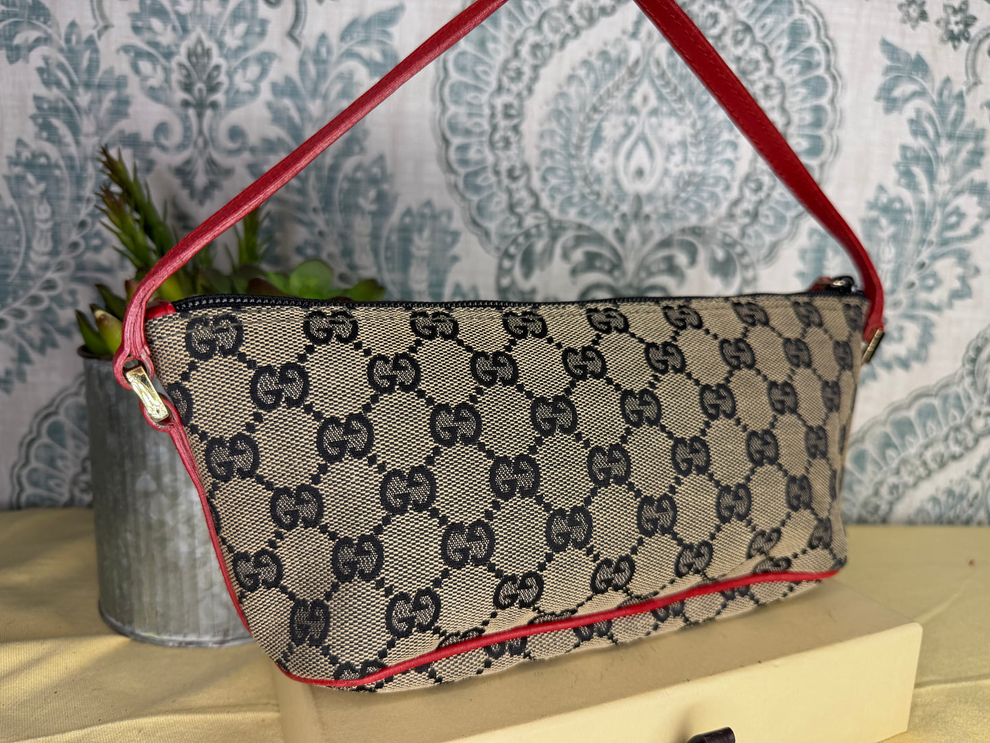 Gucci Red Boat Pochette Mini Handbag