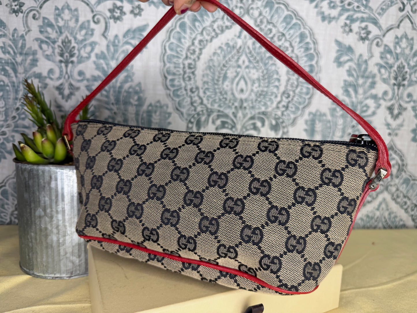 Gucci Red Boat Pochette Mini Handbag
