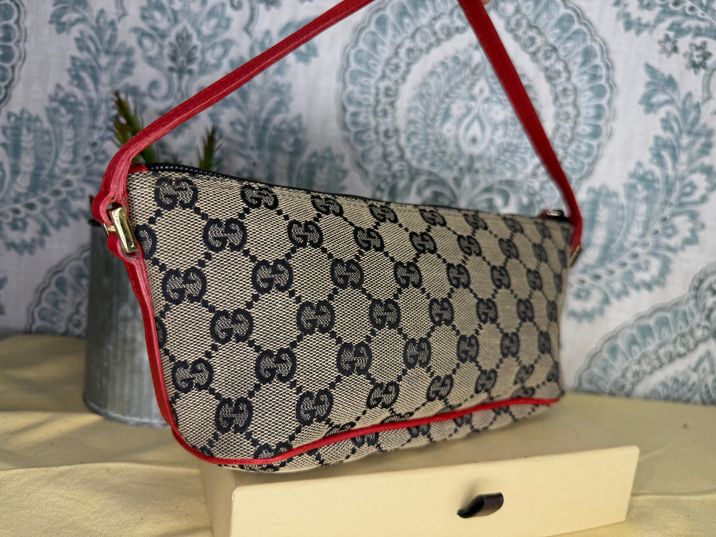 Gucci Red Boat Pochette Mini Handbag