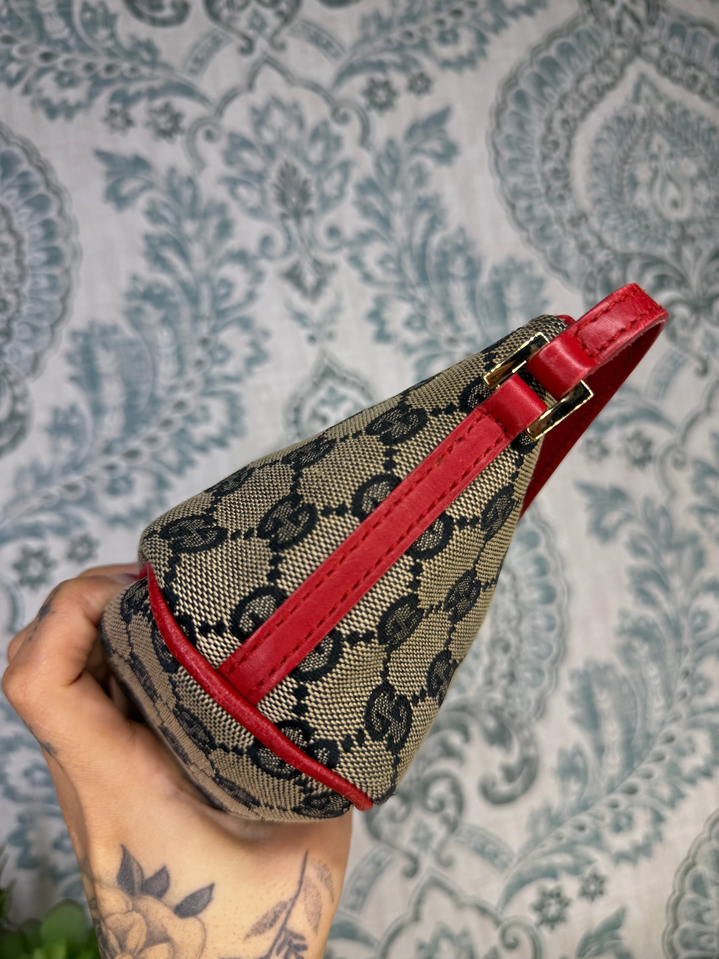 Gucci Red Boat Pochette Mini Handbag