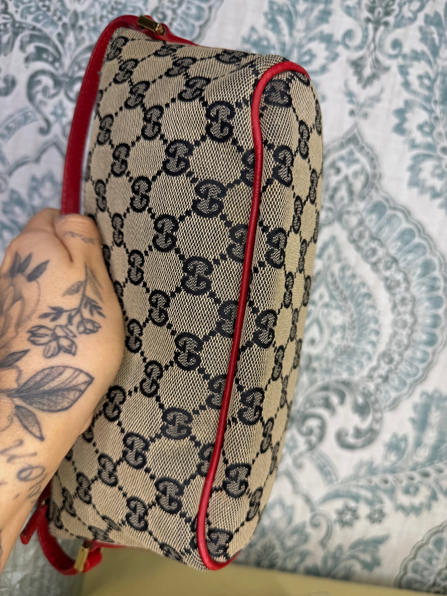 Gucci Red Boat Pochette Mini Handbag