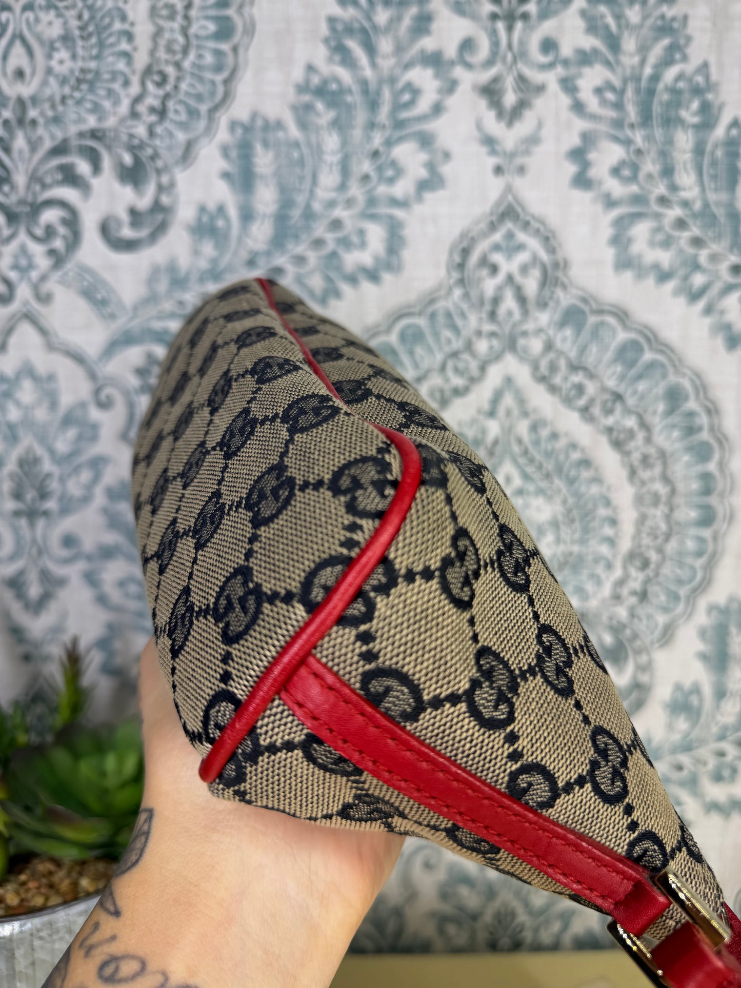 Gucci Red Boat Pochette Mini Handbag