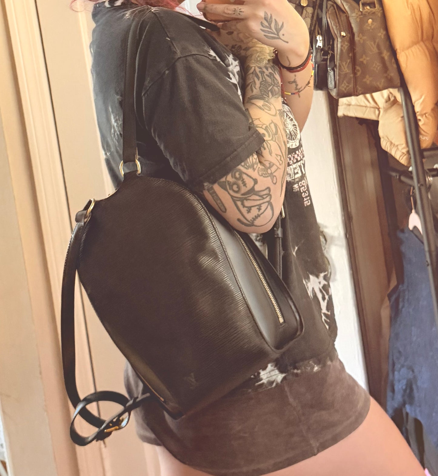 Louis Vuitton Black Epi Mabillon Backpack