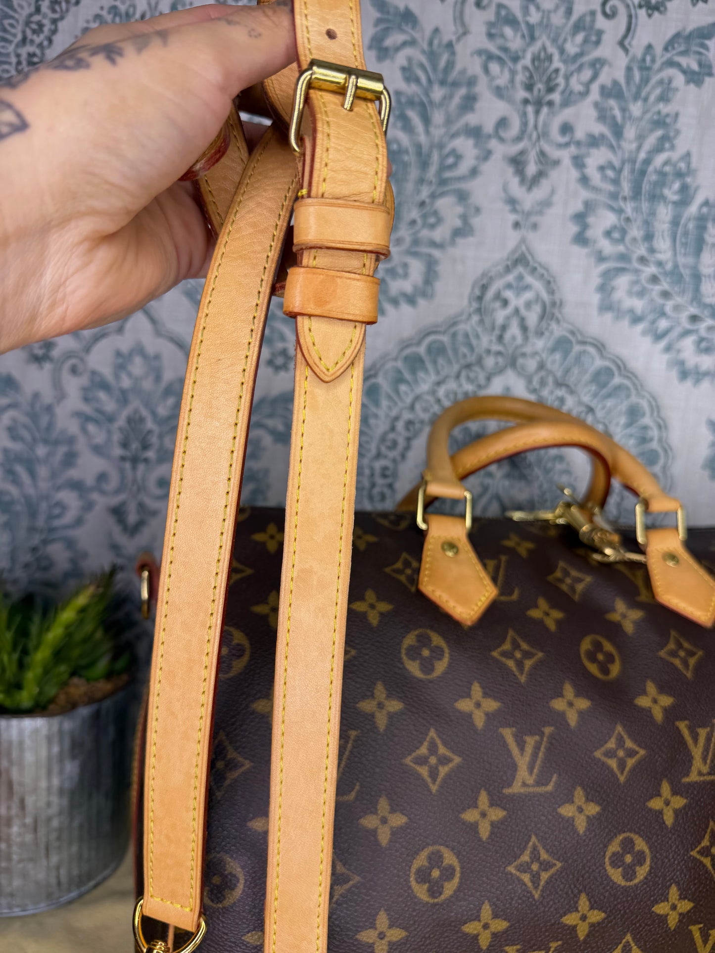 Louis Vuitton Monogram Speedy 35 Bandouliere