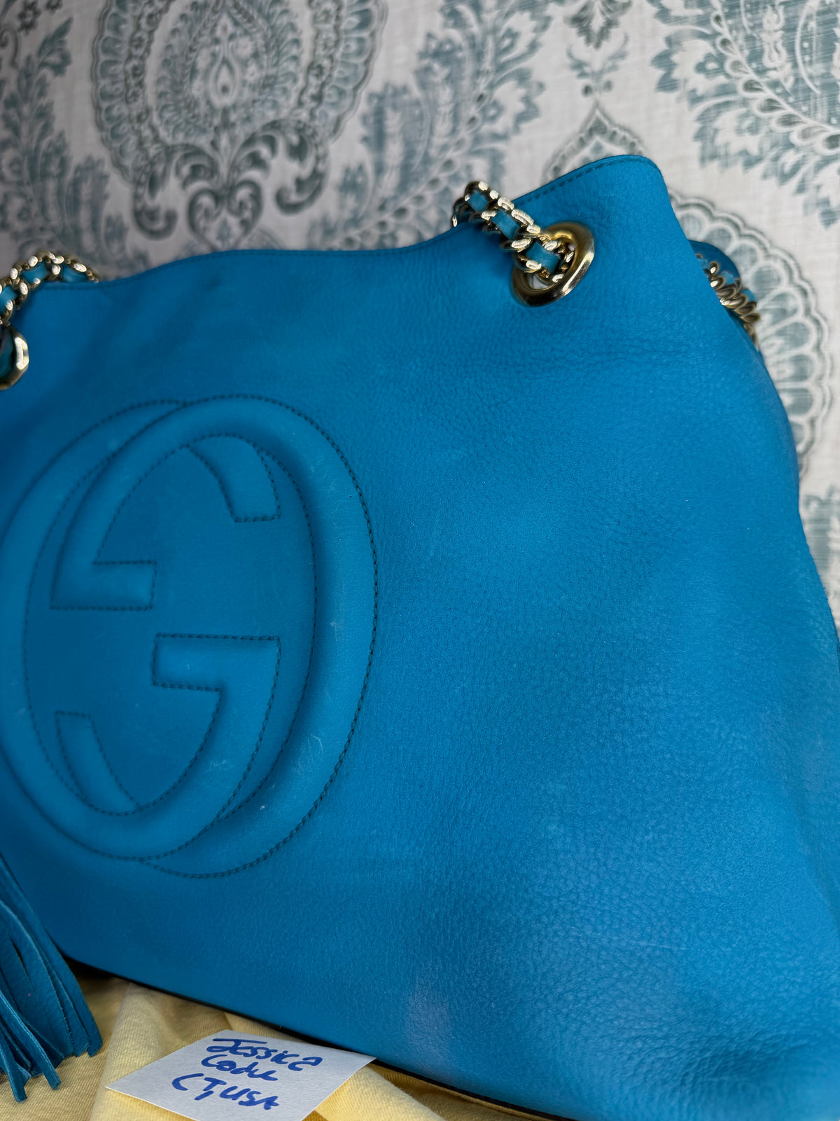 Gucci GG Soho Nubuck Leather Medium Tote