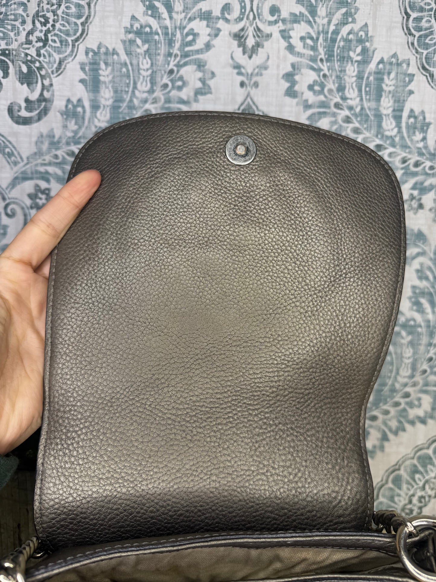 Gucci Gunmetal Soho Small Flap Crossbody