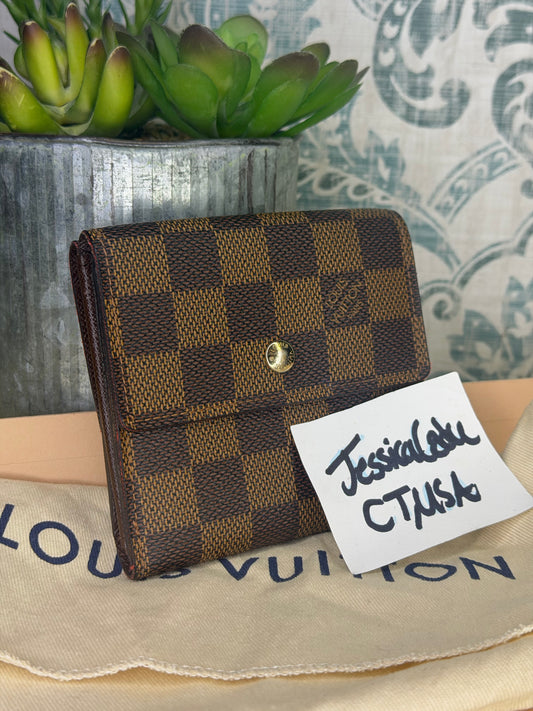 Louis Vuitton Damier Ebene Elise Wallet