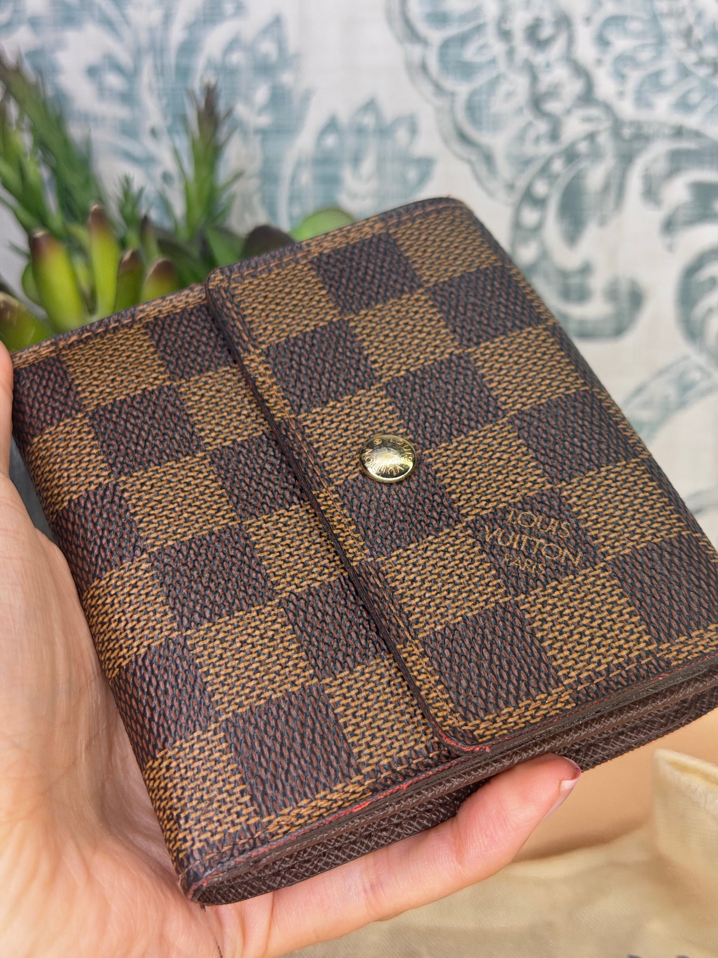 Louis Vuitton Damier Ebene Elise Wallet