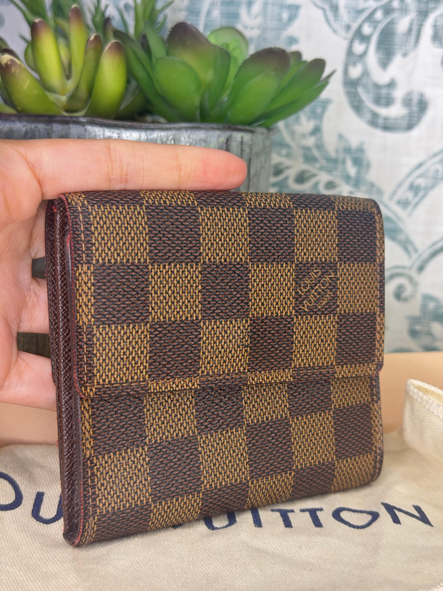 Louis Vuitton Damier Ebene Elise Wallet