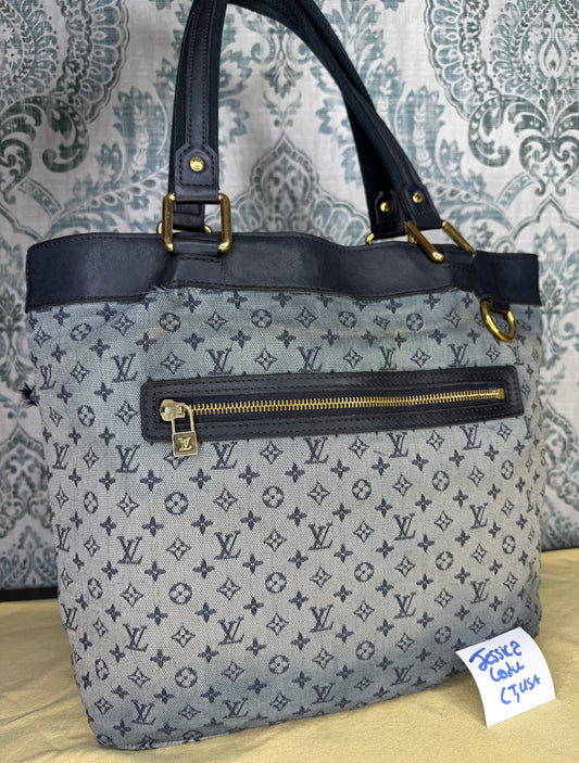 Louis Vuitton Mini Lin Blue Lucille GM