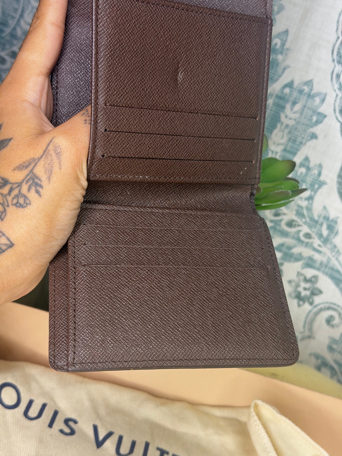 Louis Vuitton Damier Ebene Elise Wallet