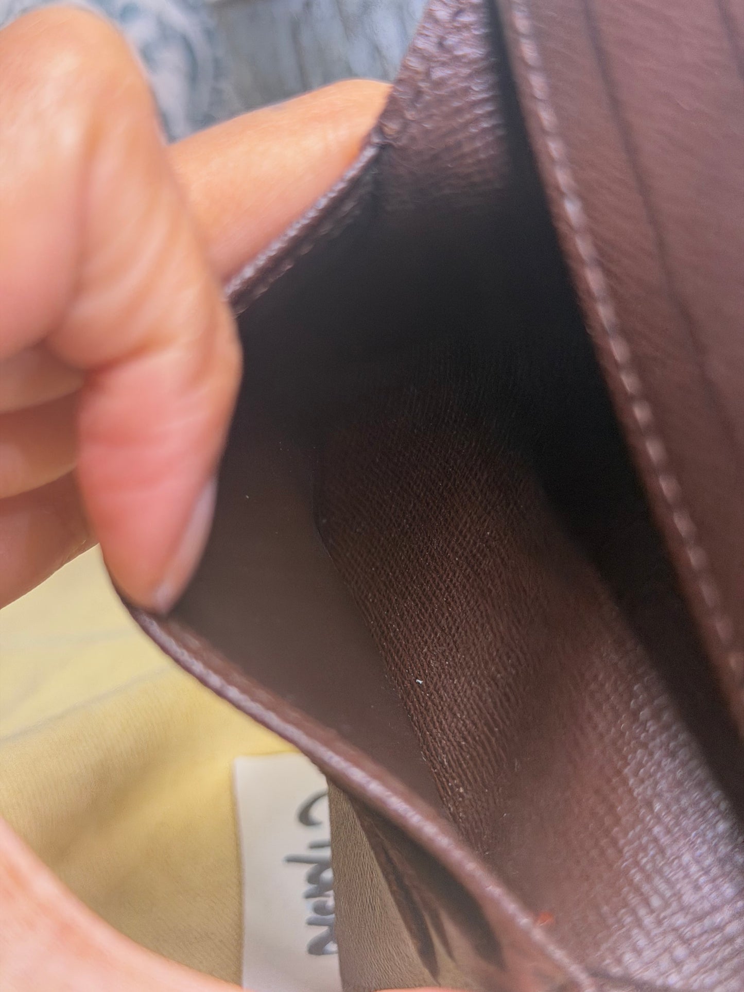 Louis Vuitton Damier Ebene Elise Wallet