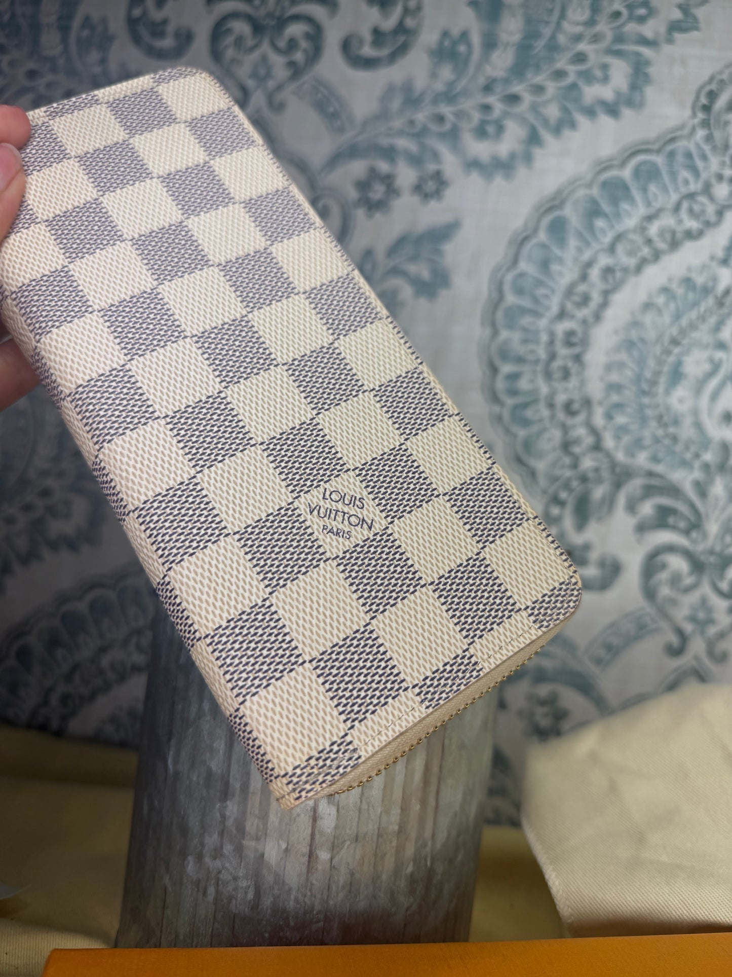 Louis Vuitton Clemence Wallet Damier Azur Ballerine