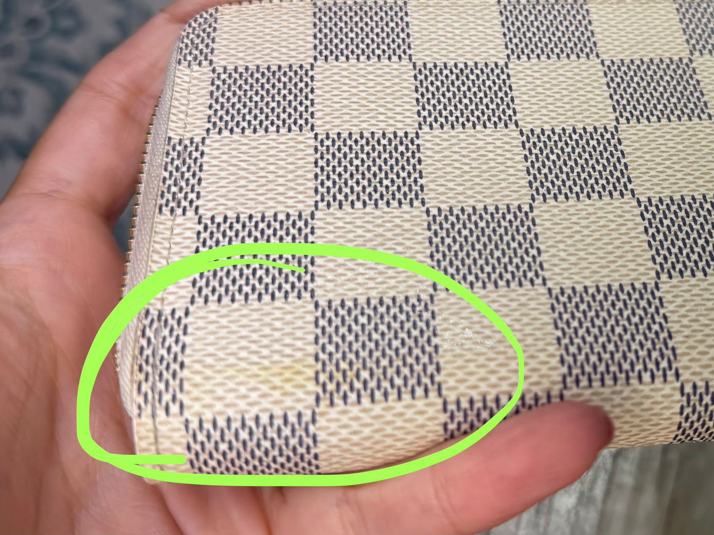 Louis Vuitton Clemence Wallet Damier Azur Ballerine