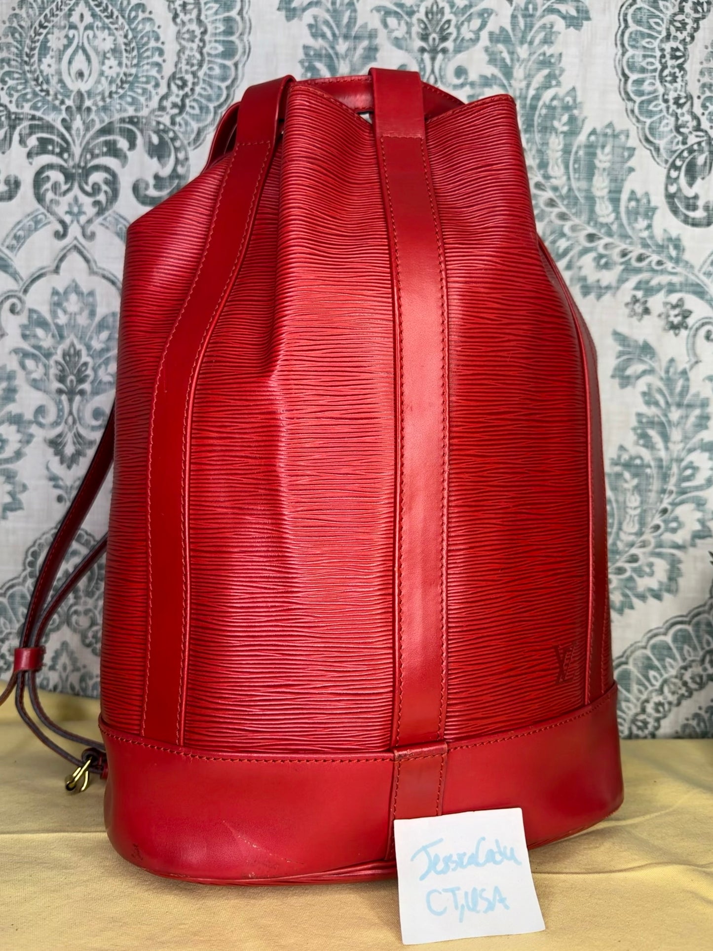 Louis Vuitton Epi Randonnee PM Red