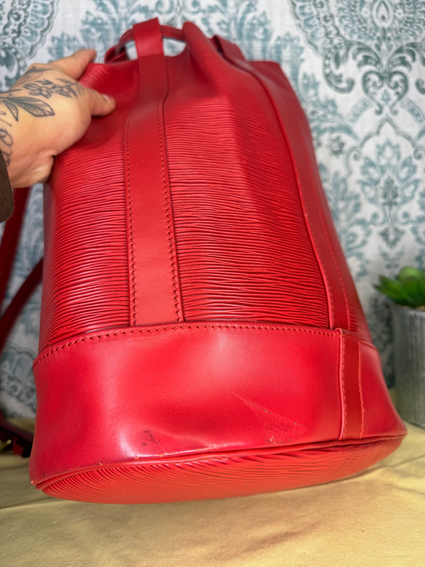 Louis Vuitton Epi Randonnee PM Red