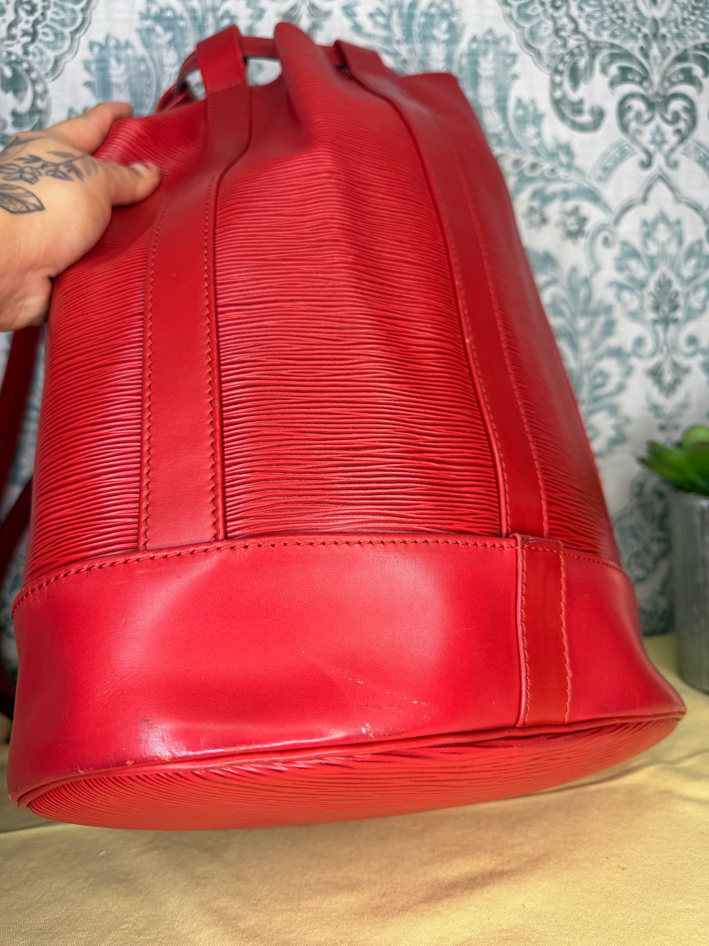 Louis Vuitton Epi Randonnee PM Red