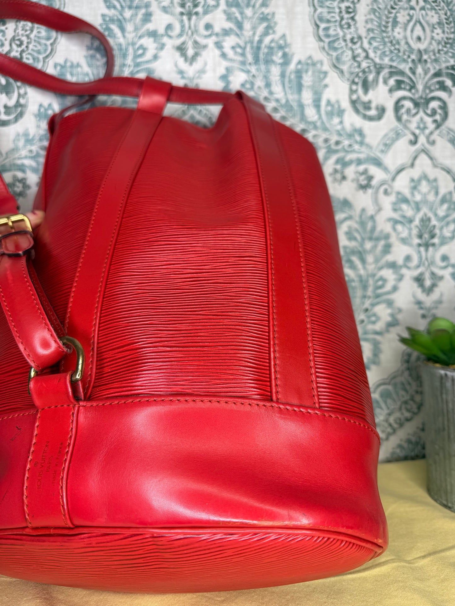 Louis Vuitton Epi Randonnee PM Red