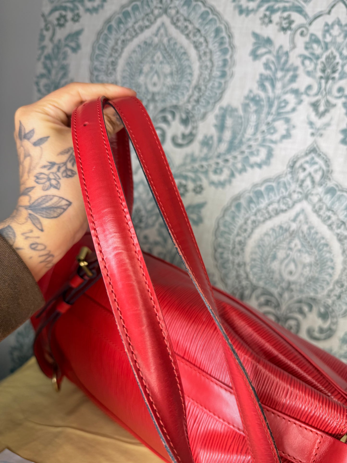 Louis Vuitton Epi Randonnee PM Red