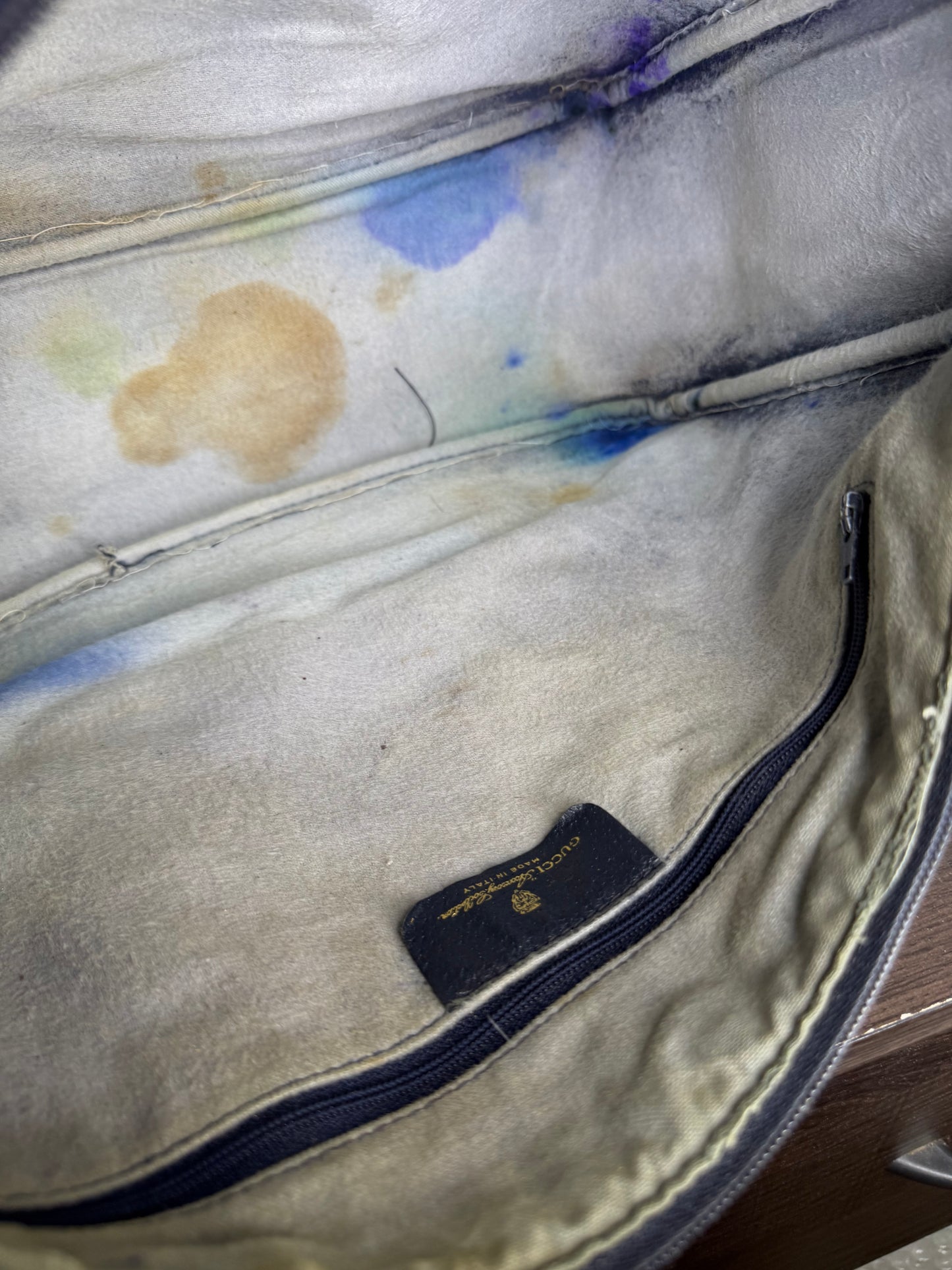 GUCCI Navy Supreme Crossbody Boston Bag