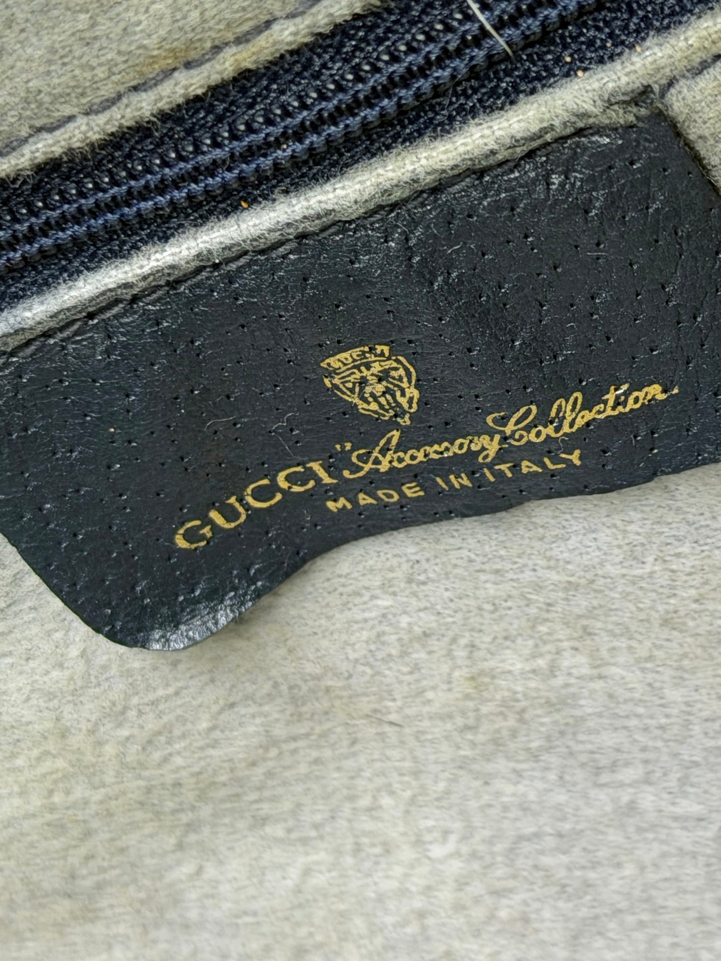 GUCCI Navy Supreme Crossbody Boston Bag