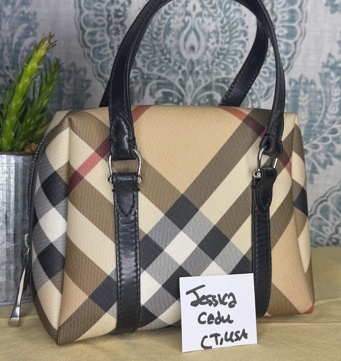 Mini Burberry Nova Check Handbag