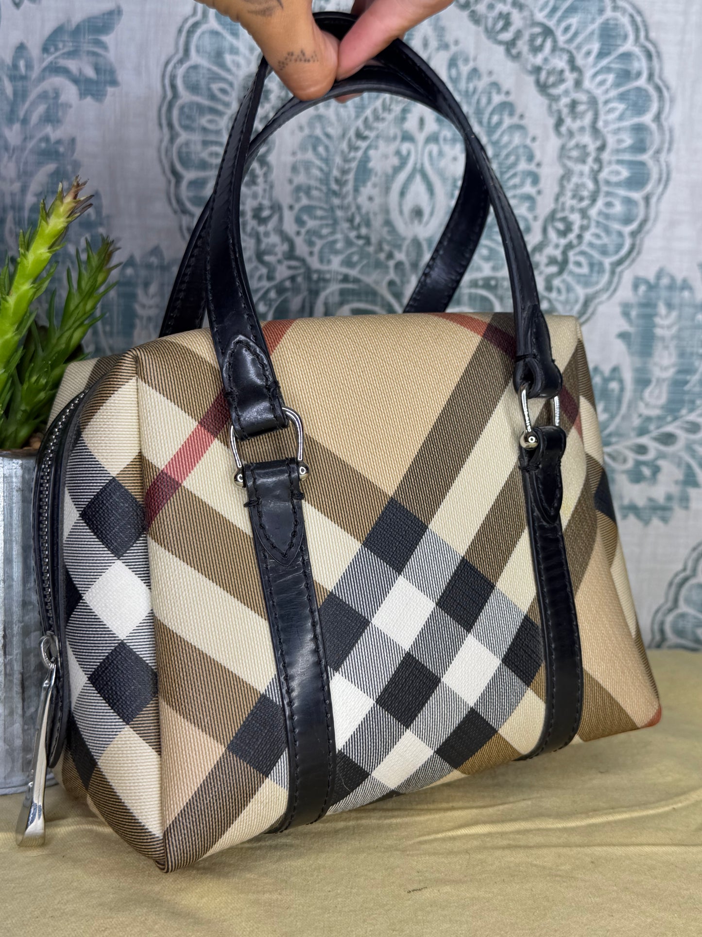Mini Burberry Nova Check Handbag