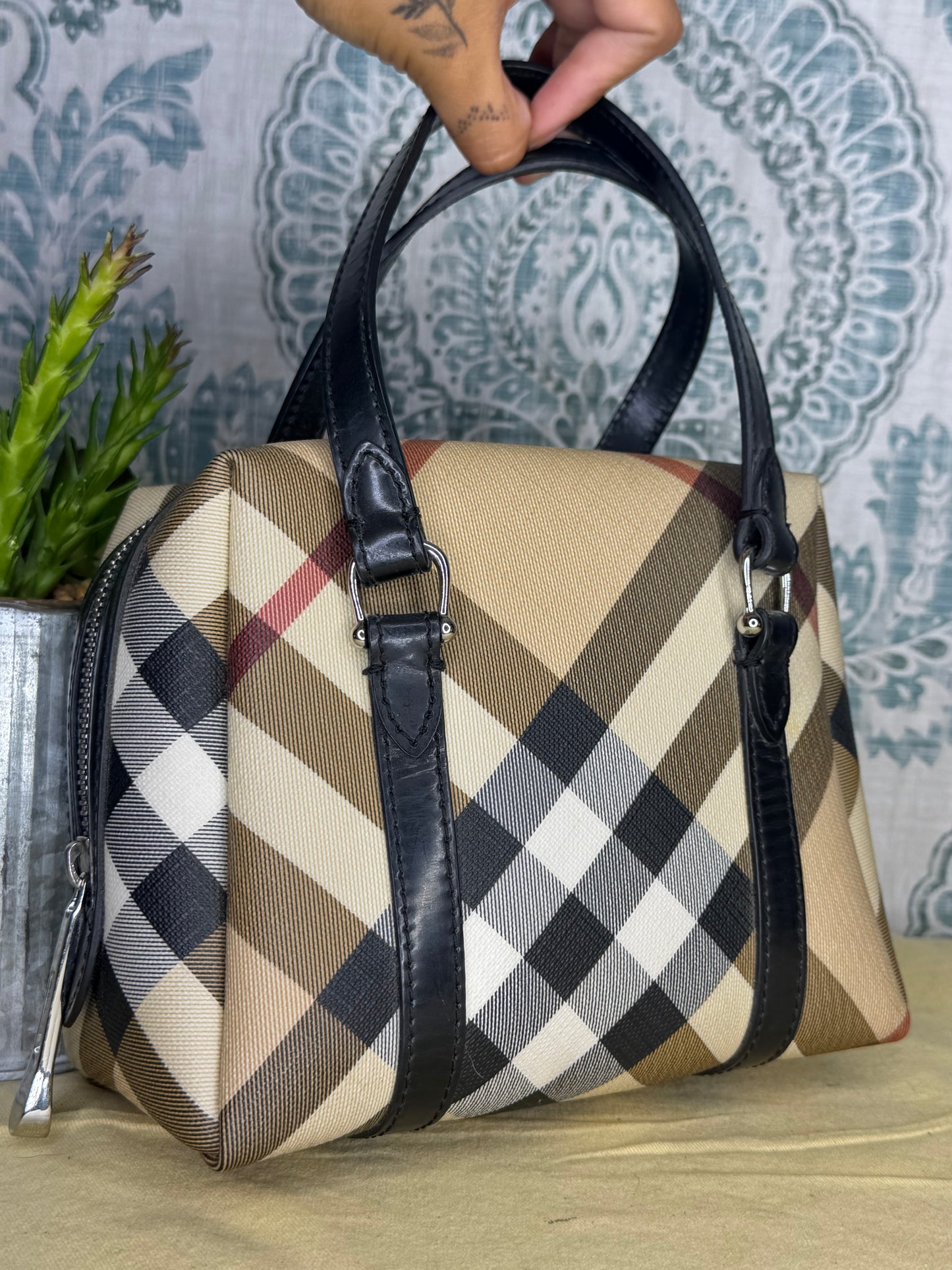 Mini Burberry Nova Check Handbag