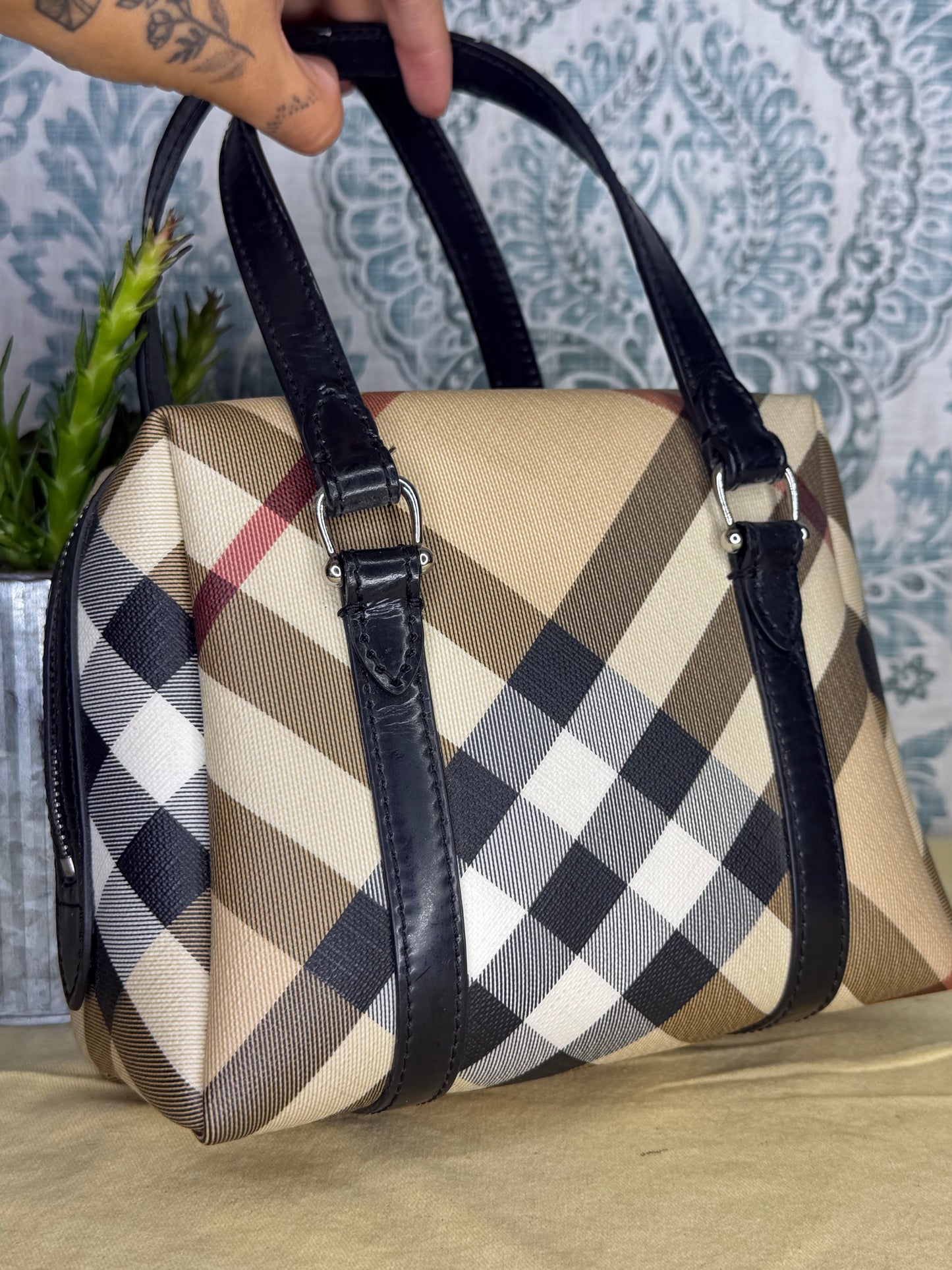 Mini Burberry Nova Check Handbag