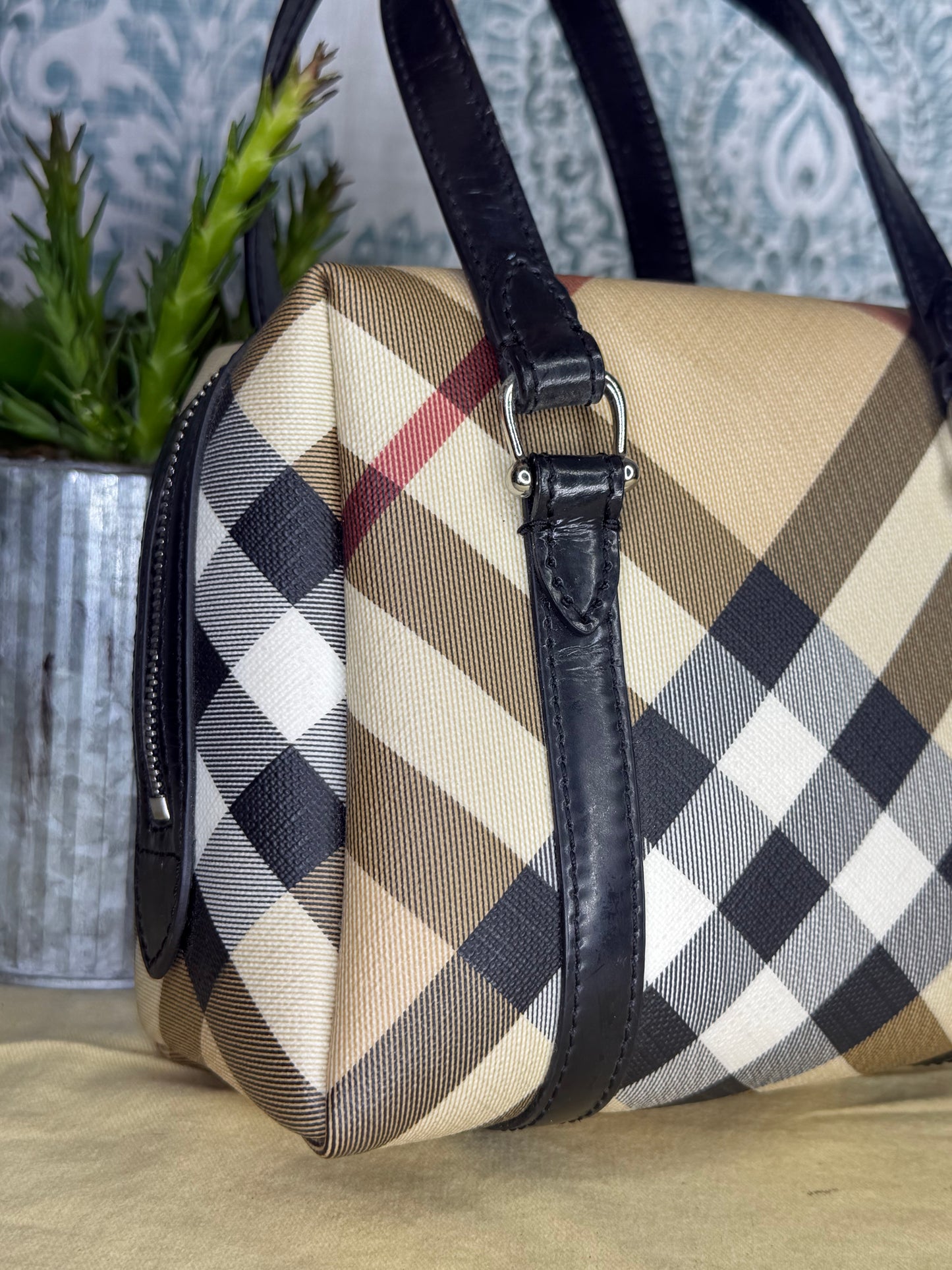 Mini Burberry Nova Check Handbag