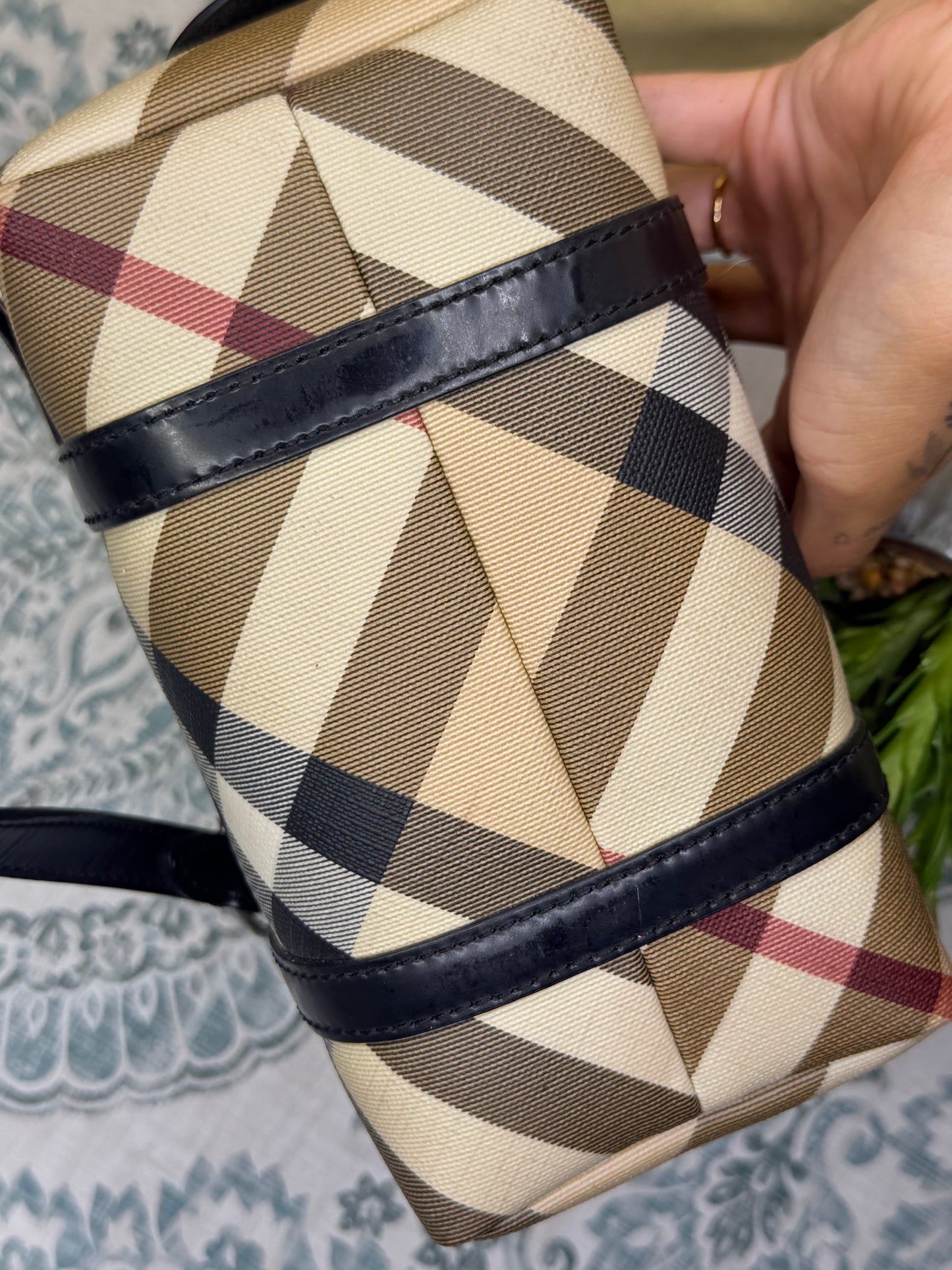 Mini Burberry Nova Check Handbag