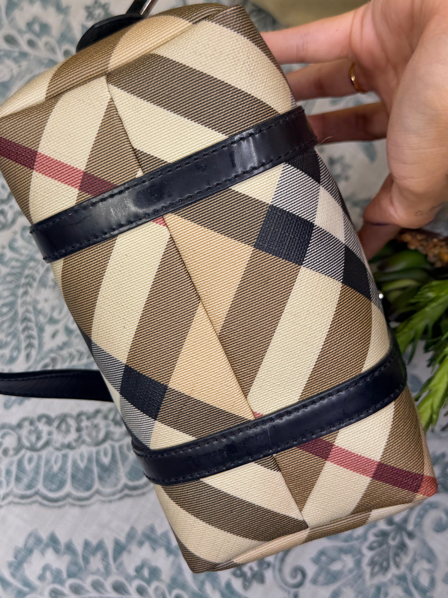 Mini Burberry Nova Check Handbag