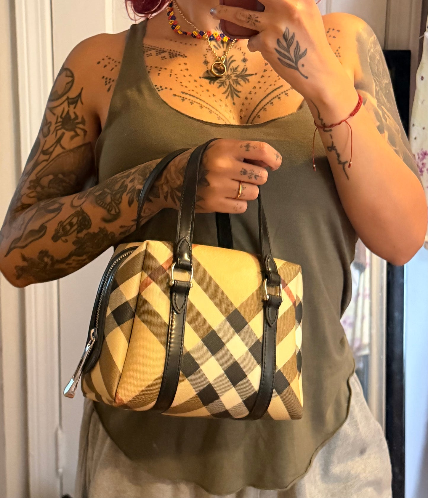 Mini Burberry Nova Check Handbag