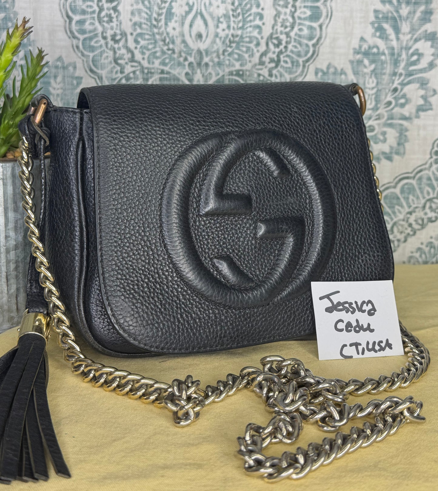 Louis Vuitton Gucci Black Soho Small Flap Crossbody