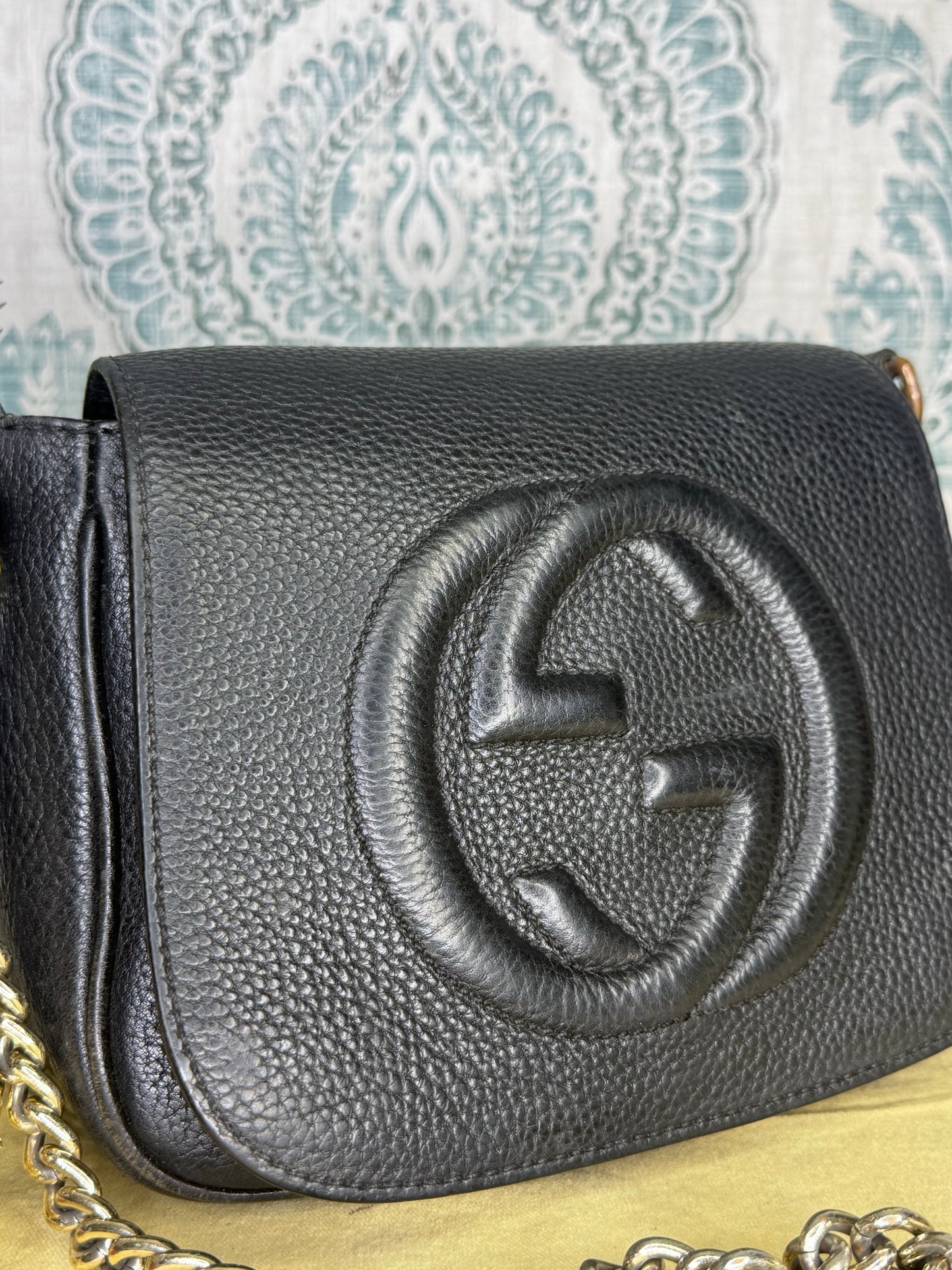 Louis Vuitton Gucci Black Soho Small Flap Crossbody