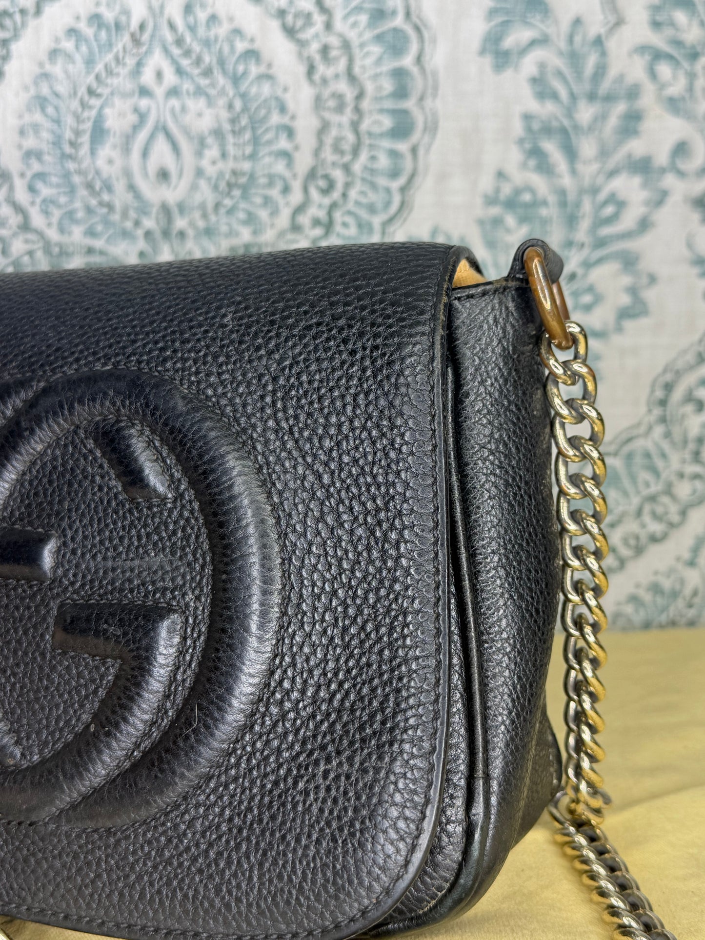 Louis Vuitton Gucci Black Soho Small Flap Crossbody