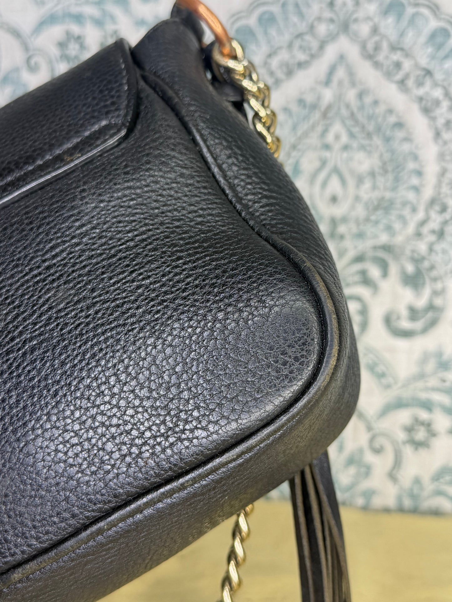 Louis Vuitton Gucci Black Soho Small Flap Crossbody