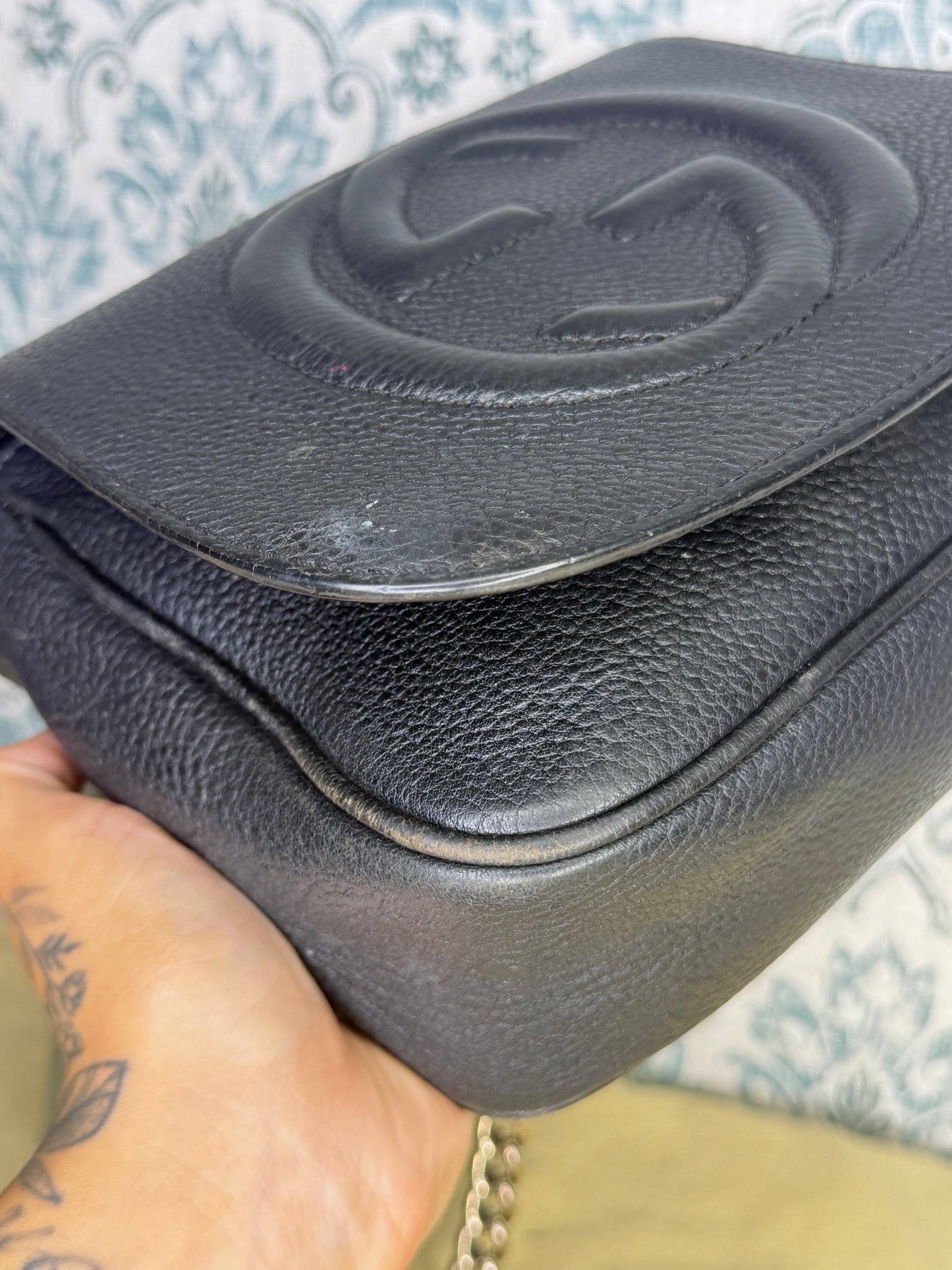 Louis Vuitton Gucci Black Soho Small Flap Crossbody