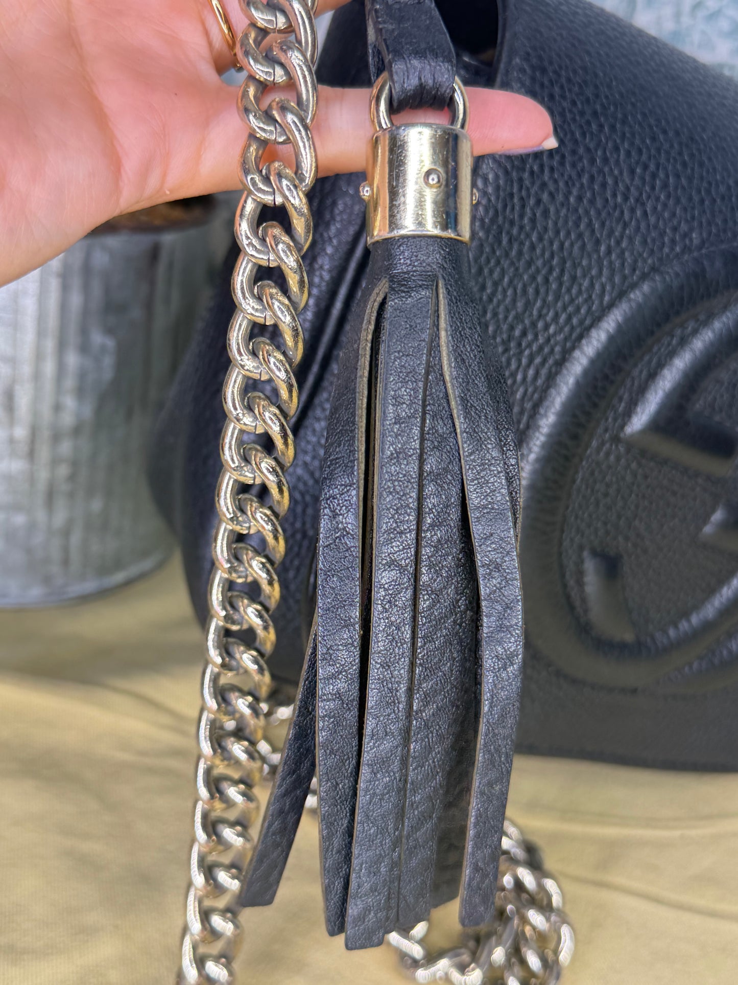Louis Vuitton Gucci Black Soho Small Flap Crossbody