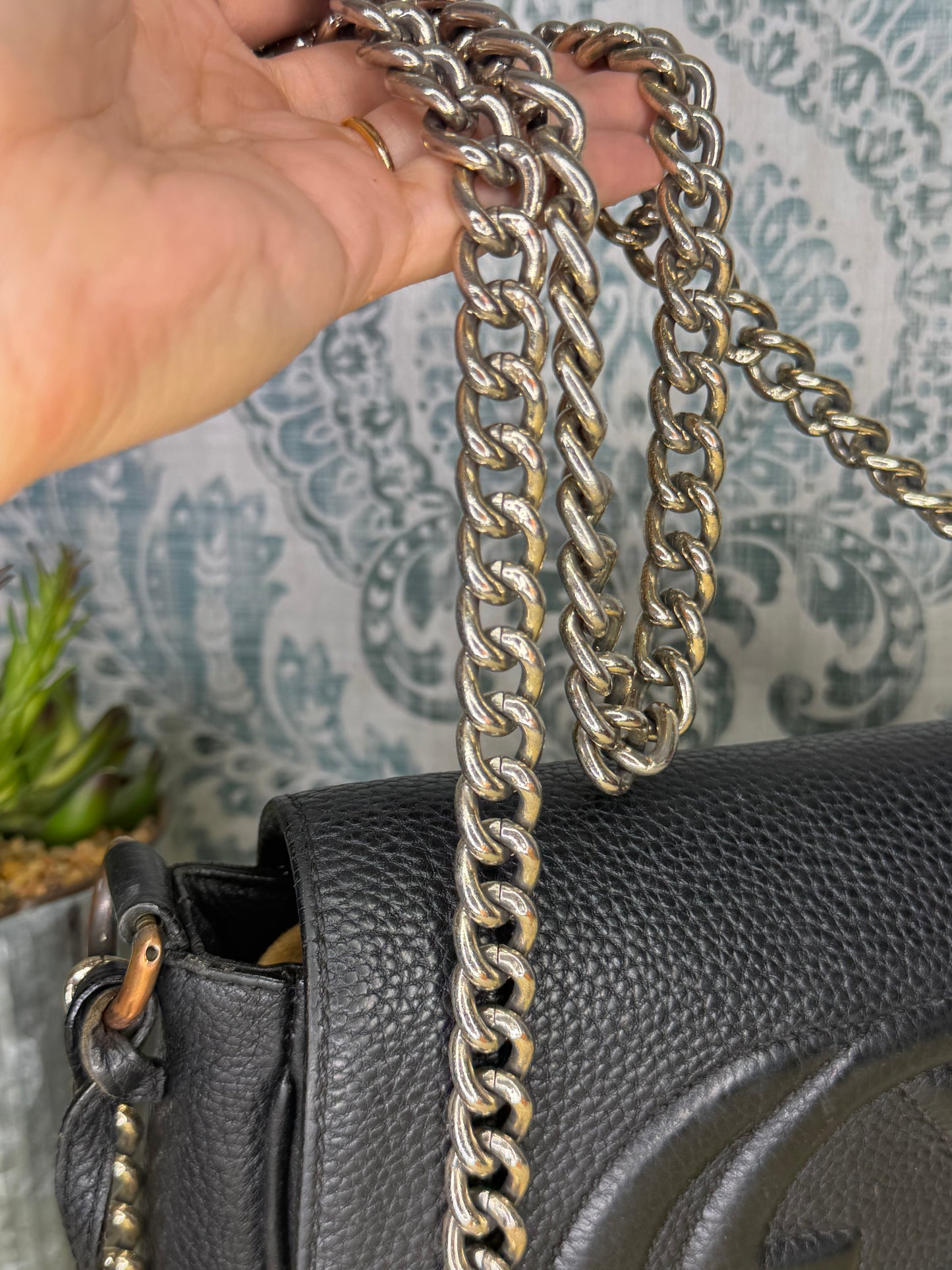 Louis Vuitton Gucci Black Soho Small Flap Crossbody
