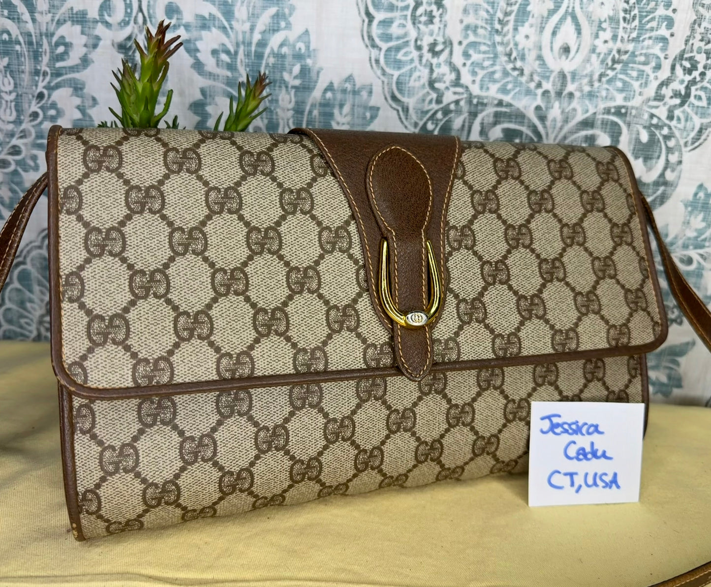 Gucci Supreme Vintage 2way Purse/Clutch
