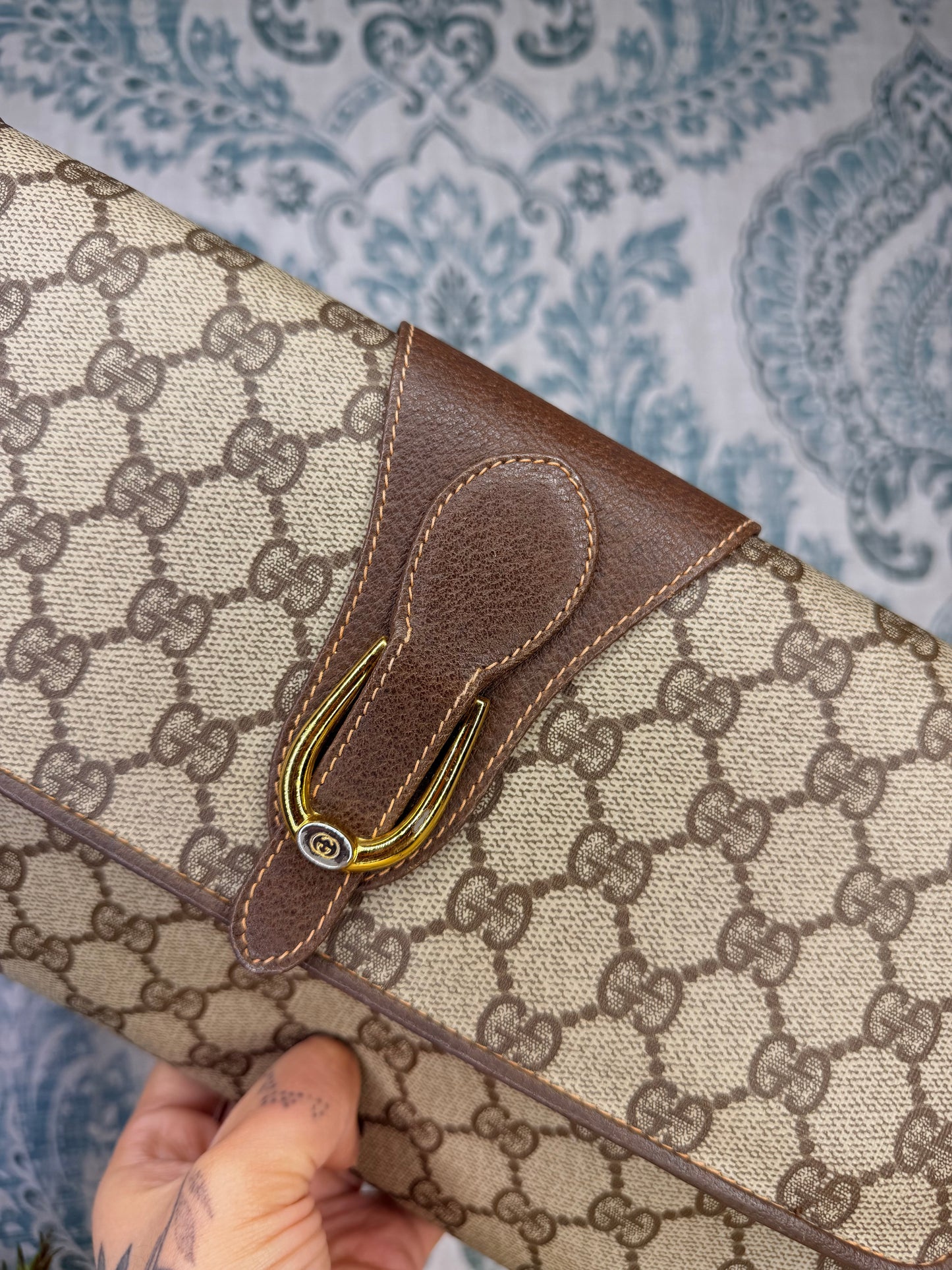 Gucci Supreme Vintage 2way Purse/Clutch